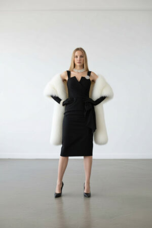 Waldorf Black Midi Dress