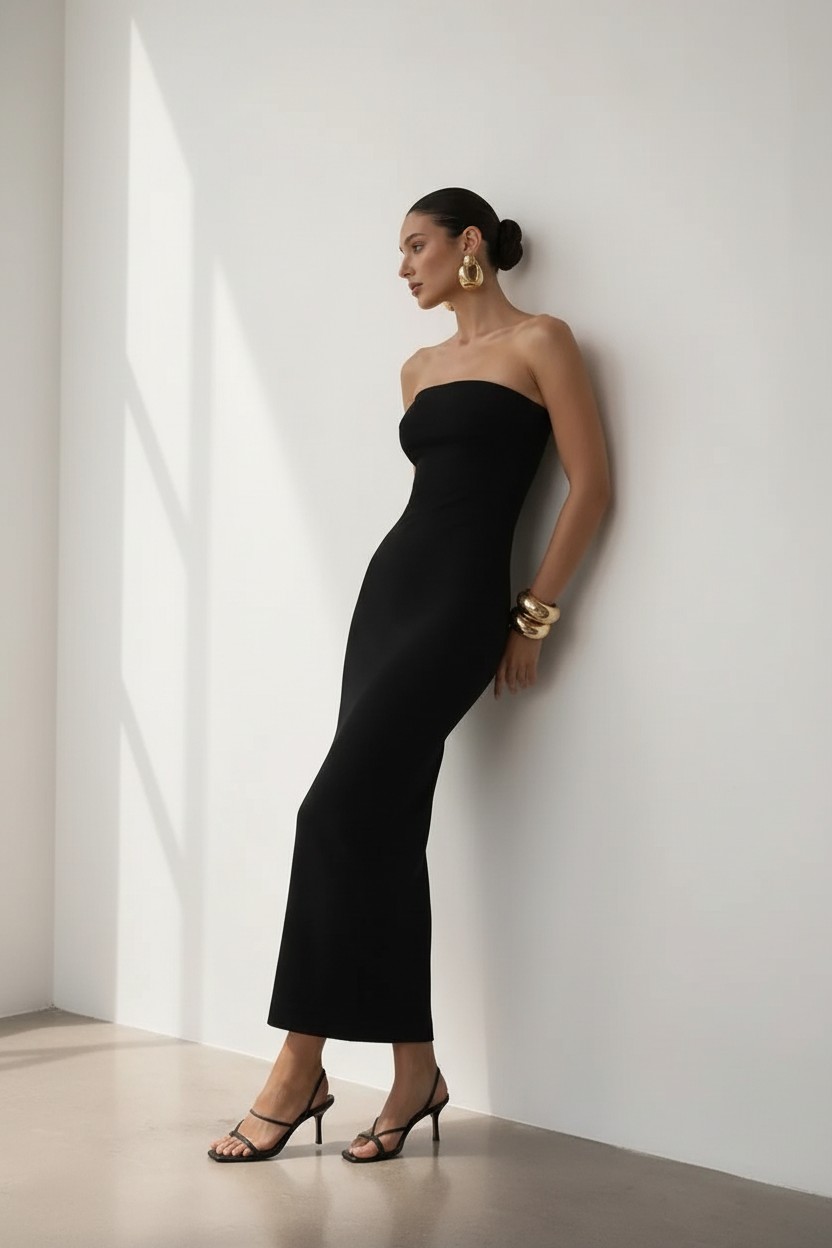 Stella Black Dress - Görsel 2